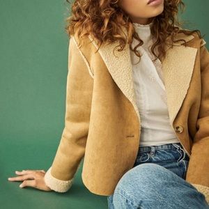 Reformation Suede Jacket in Mocha- S